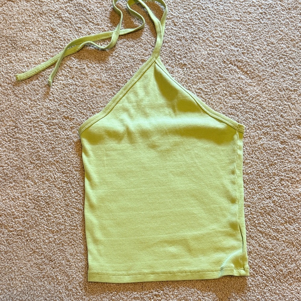 Madewell Light Green Halter Camisole